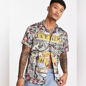 Floral Graphic Short Sleeve Shirt